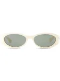 Gucci Eyewear Double G oval-frame sunglasses - White