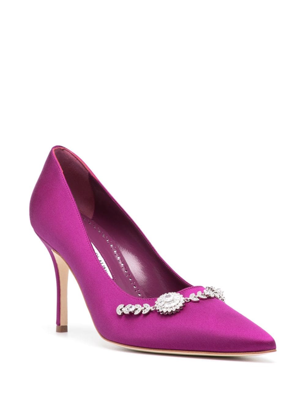 Manolo Blahnik Lamikpump 90 mm pumps - Roze