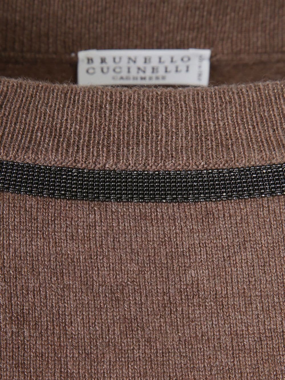 Shop Brunello Cucinelli Monili-embellished Sweater In Brown