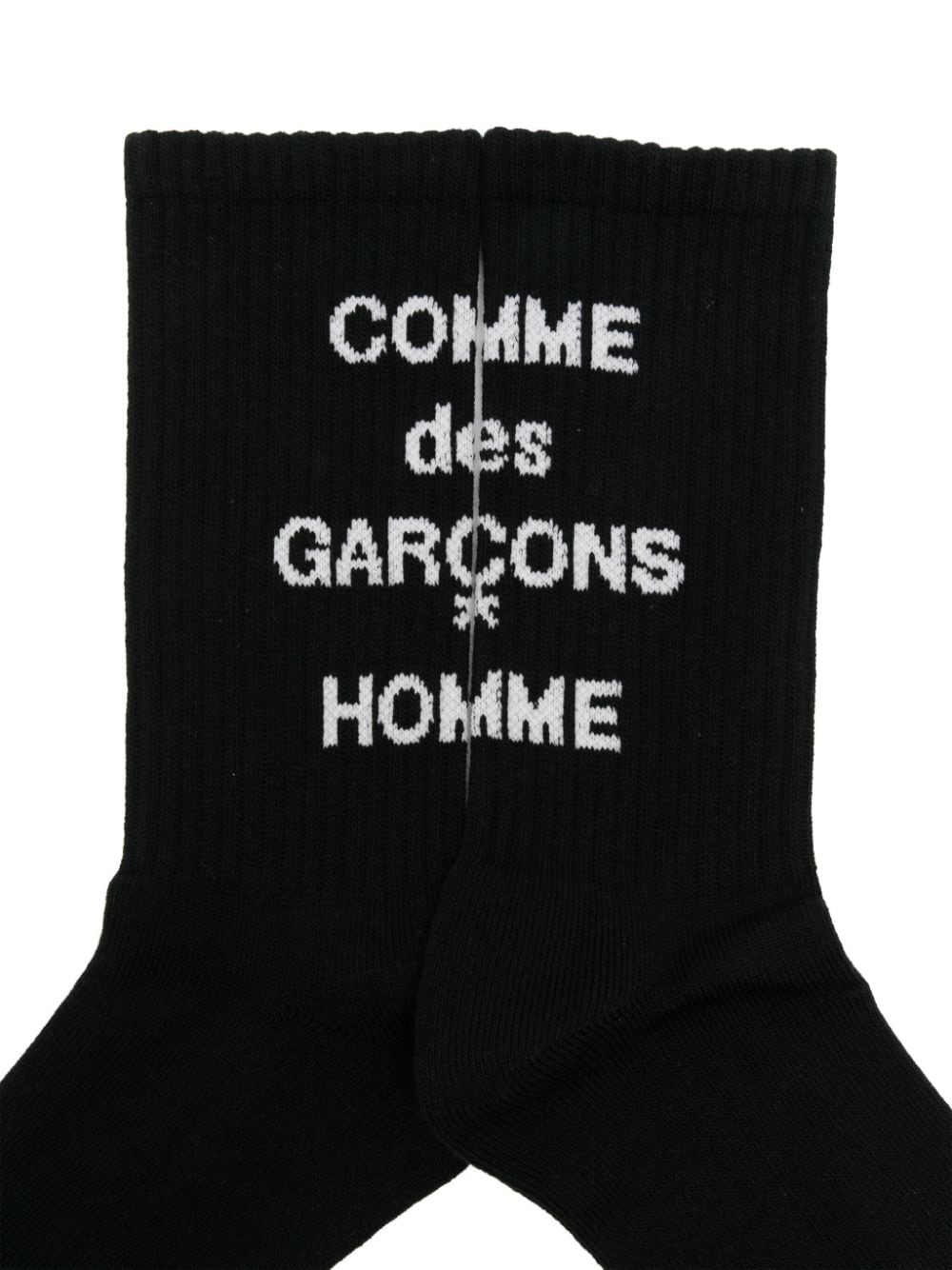 Comme des Garçons Homme Sokken met logo jacquard - Zwart