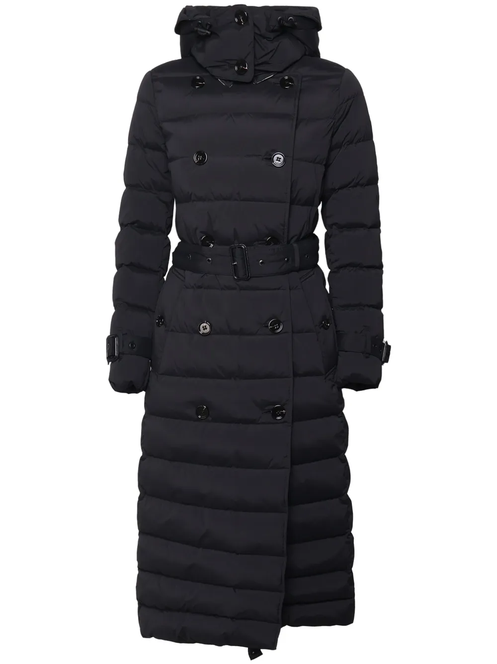 Burberry double breasted Padded Coat Black FARFETCH TR