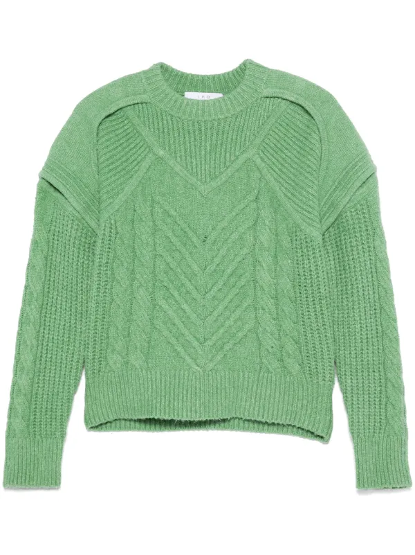 IRO cable knit Sweater Green FARFETCH CA