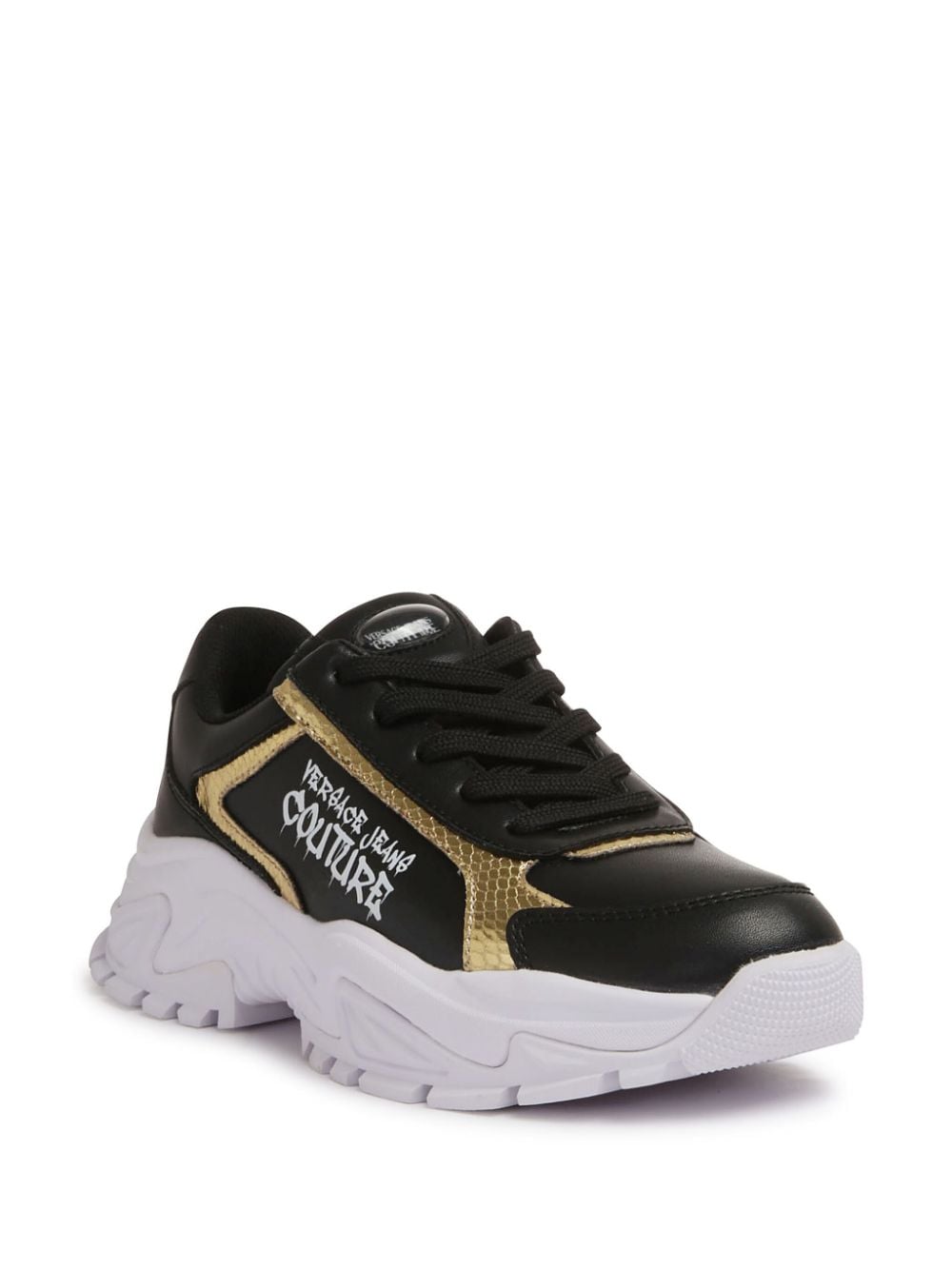 Shop Versace Jeans Couture Hiker Sneakers In Black