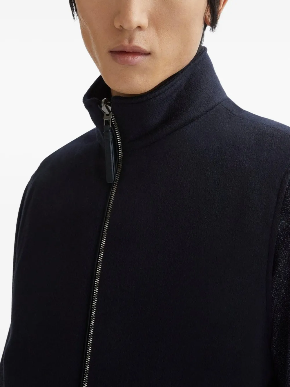 Agnona Kasjmier gilet met rits Blauw