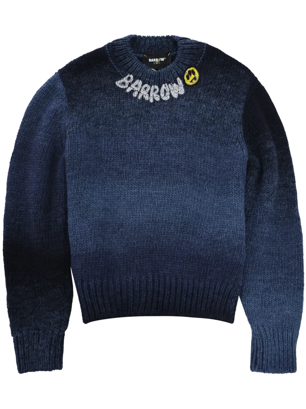 Barrow Logo Embroidered Sweater In Blue