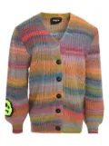 BARROW logo intarsia-knit cardigan - Orange