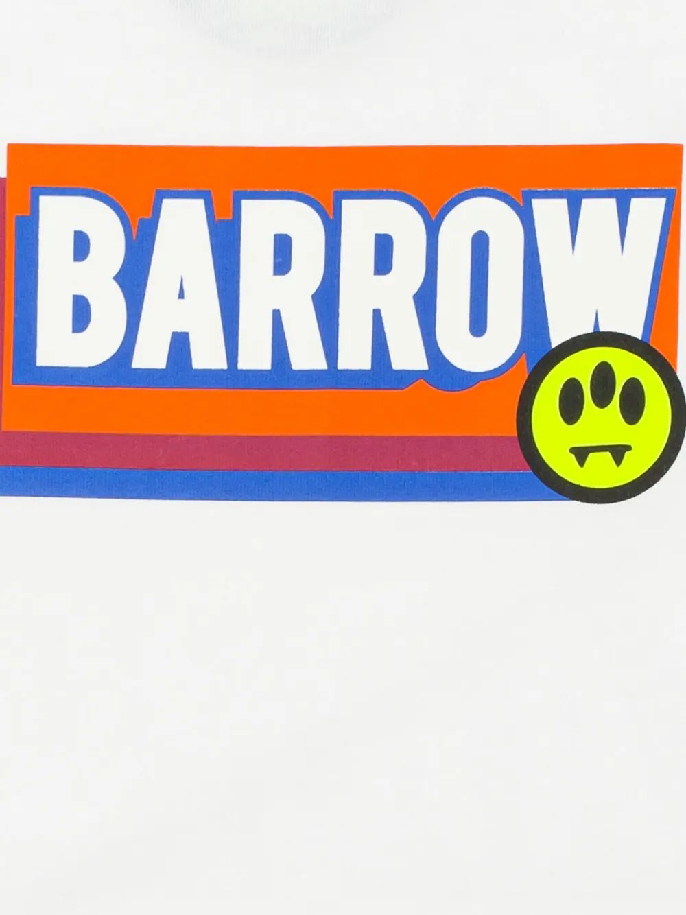 BARROW Katoenen T-shirt met logoprint Wit