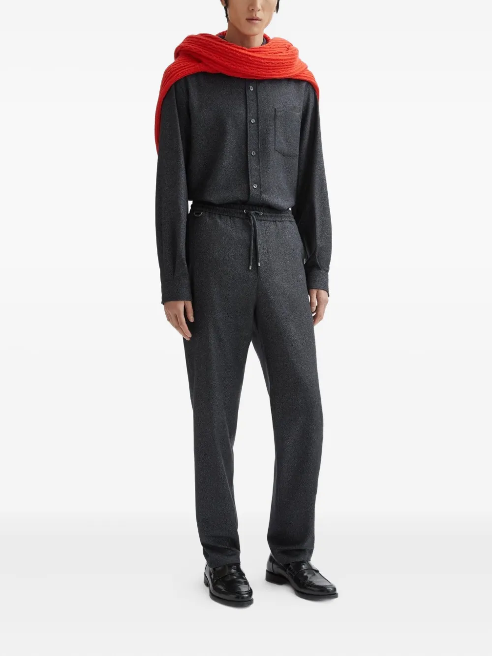 Agnona drawstring flannel trousers | Regular-Fit & Straight Leg Pants | Image 2
