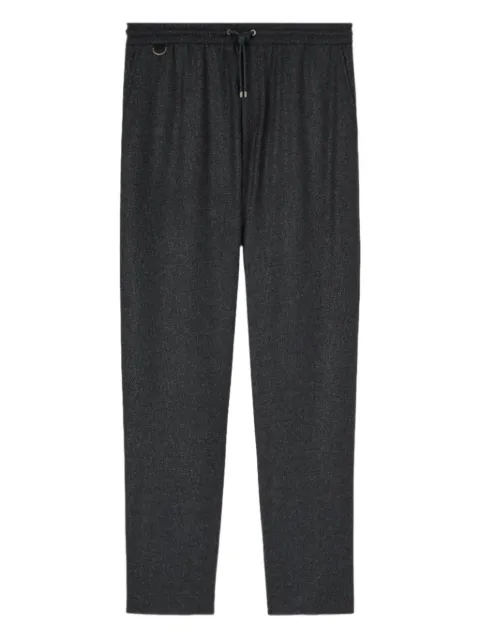 Agnona drawstring flannel trousers