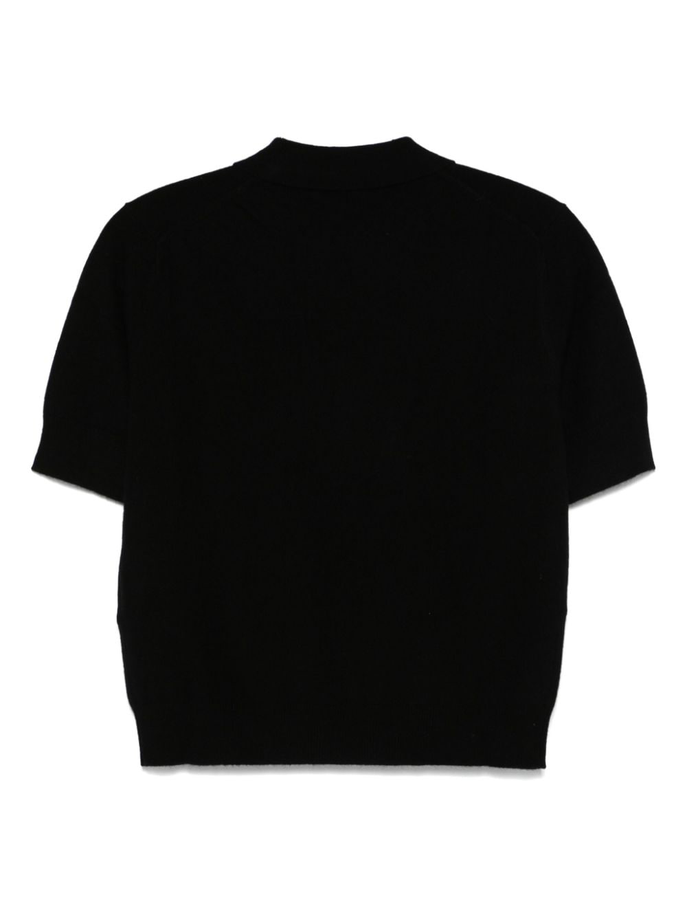 Shop Semicouture Knitted Polo Shirt In Black