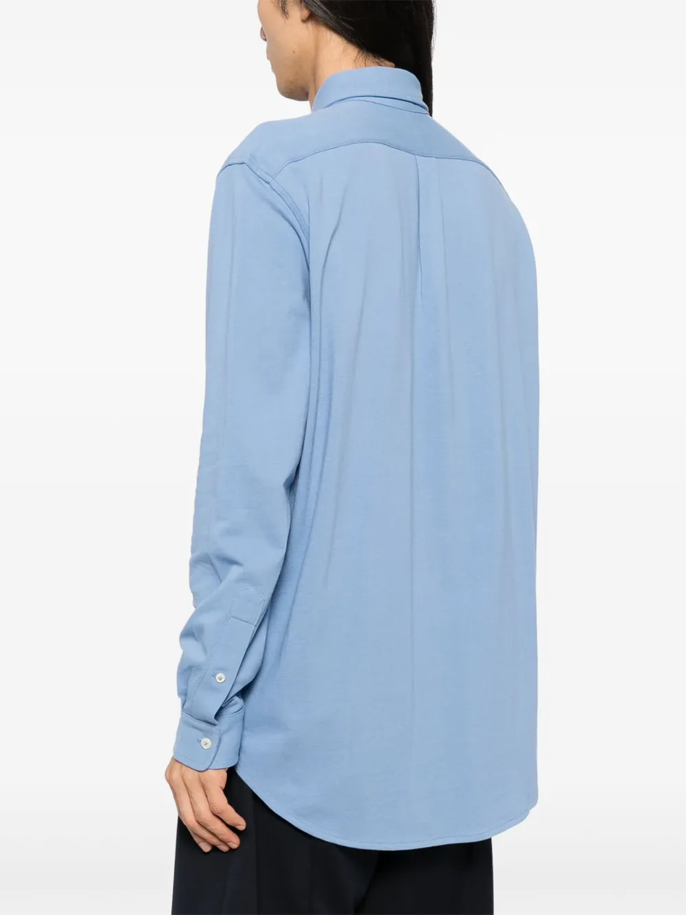 Polo Ralph Lauren Katoenen overhemd met geborduurd logo Blauw