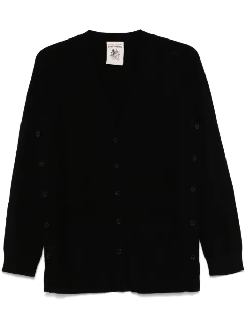 Semicouture side-slits cardigan