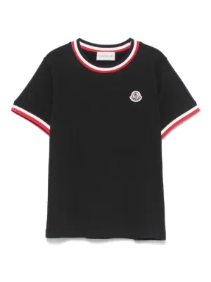 Moncler Enfant ロゴ Tシャツ | ブラック | FARFETCH JP