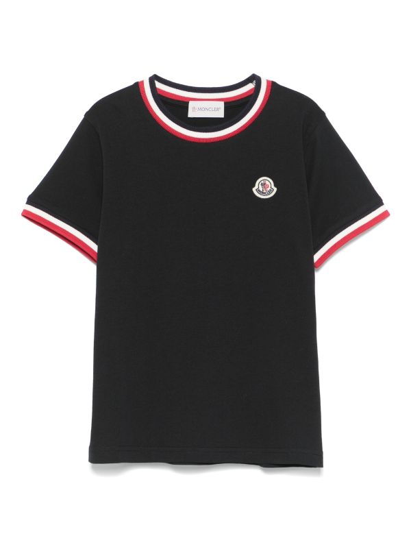 Moncler Enfant Tricolour T-shirt | Black | FARFETCH