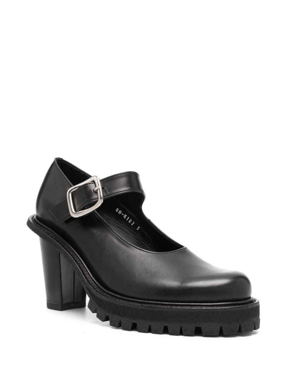 Shop Comme Des Garçons 95mm Leather Sandals In 1 Nero