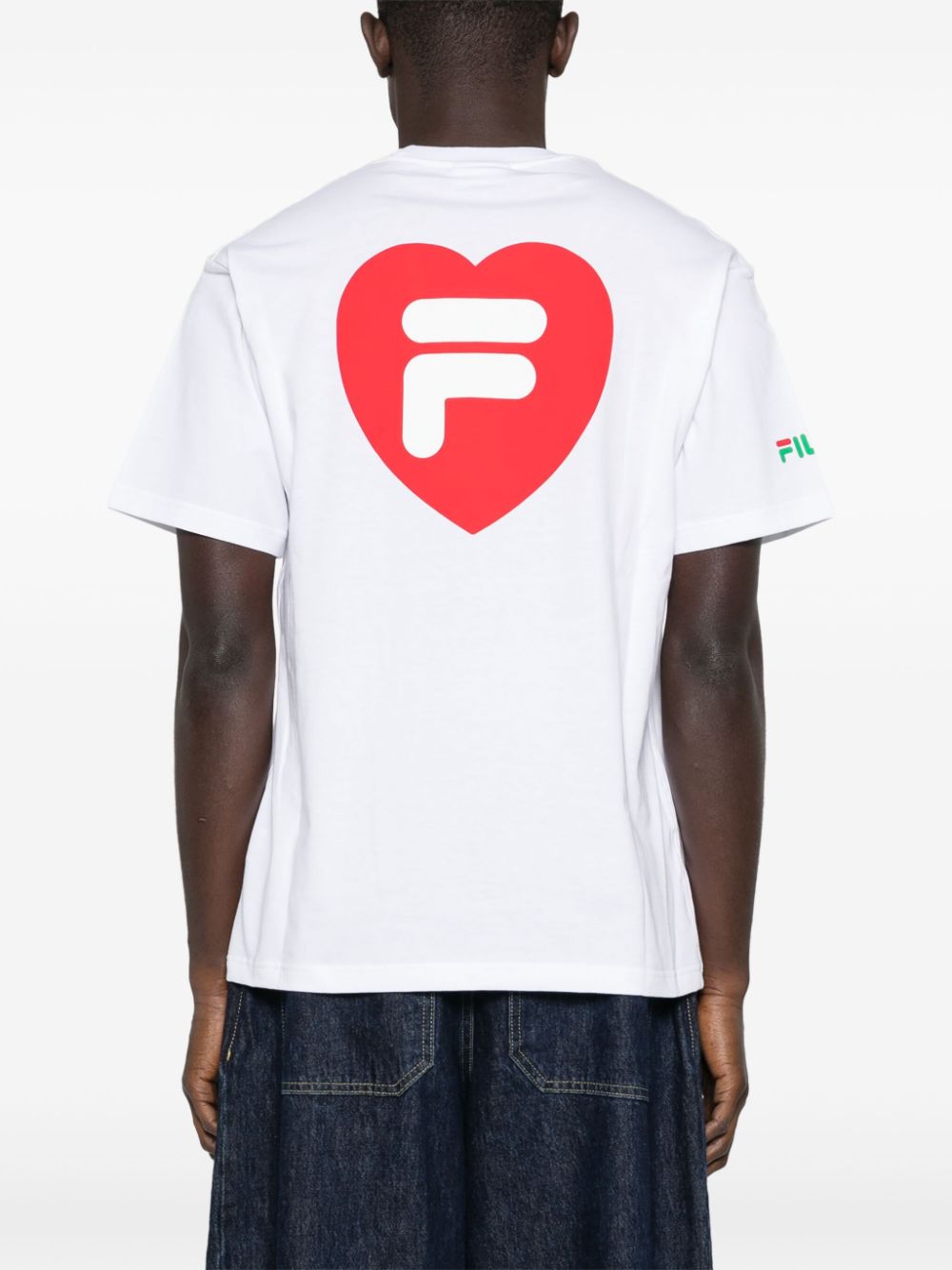 Shop Fila Logo-print T-shirt In White