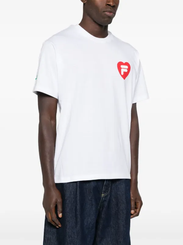 Fila logo print T shirt White FARFETCH AO