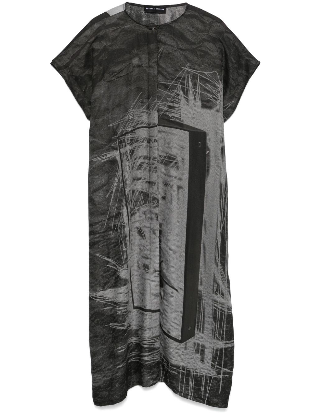 graphic-print midi dress