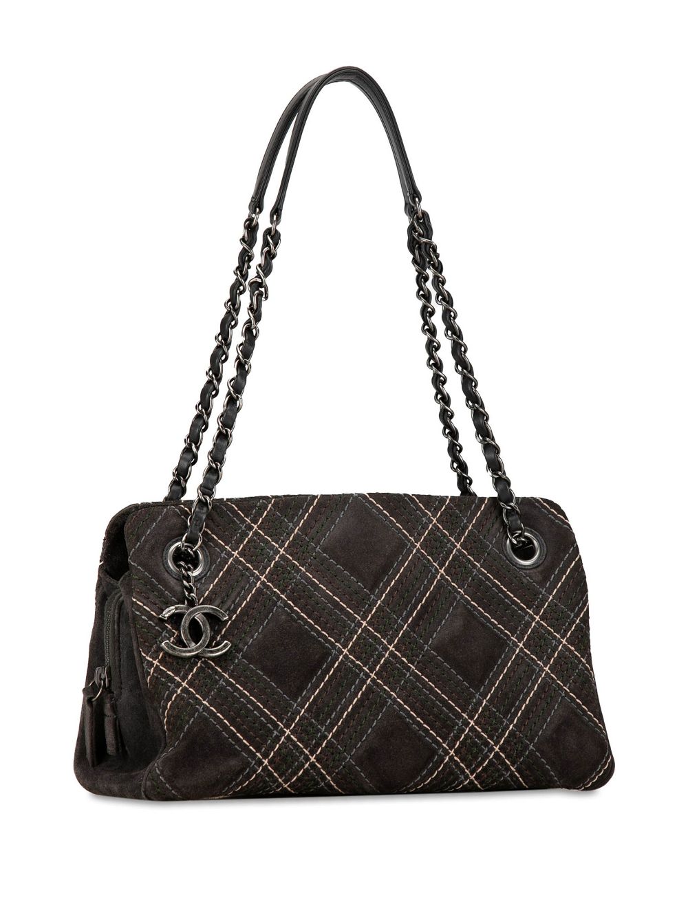 CHANEL 2013-2014 Suede Paris-Edinburgh Saltire shoulder bag Women