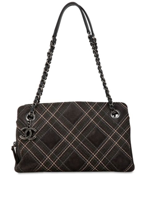 CHANEL 2013-2014 Suede Paris-Edinburgh Saltire shoulder bag Women