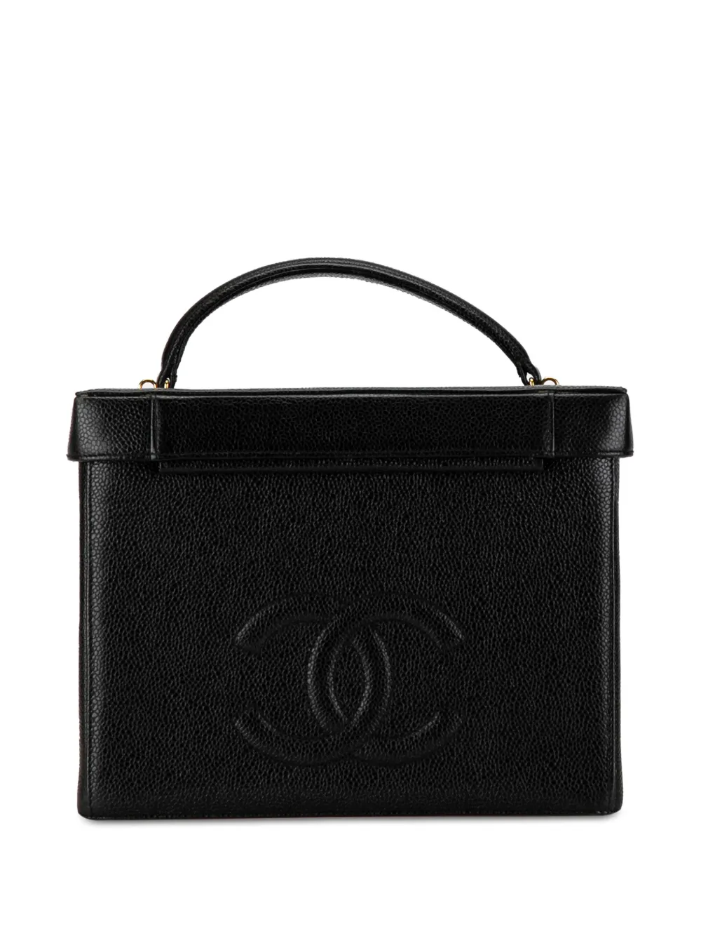 Affordable HOT SALE CHANEL 1994-1996 CC Caviar Case vanity bag Women