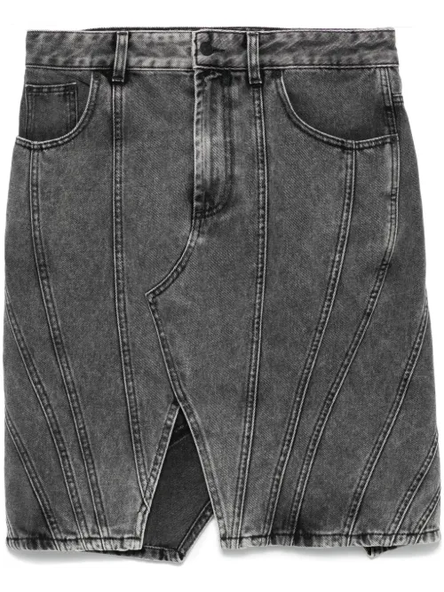 Jupe en jean à détail de spirale - Mugler - Modalova