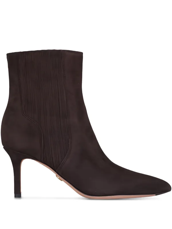Veronica Beard Lila Ankle Boots in Brown