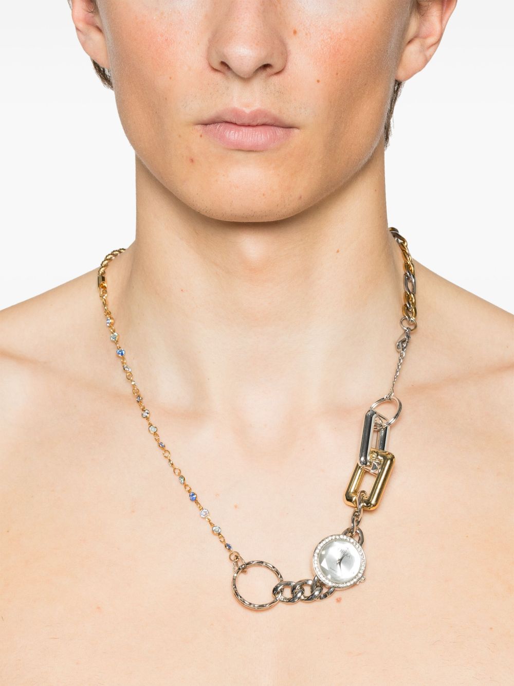 Bless Materialmix necklace - Zilver