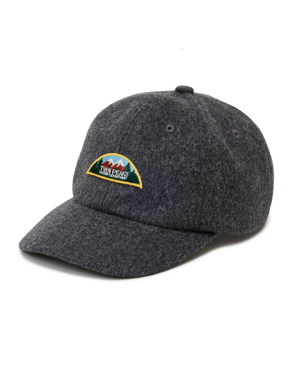 Undercover Twin Peaks Embroidered Cap In Grey