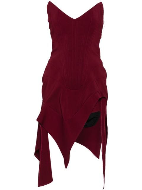 Mugler asymmetric bustier mini dress