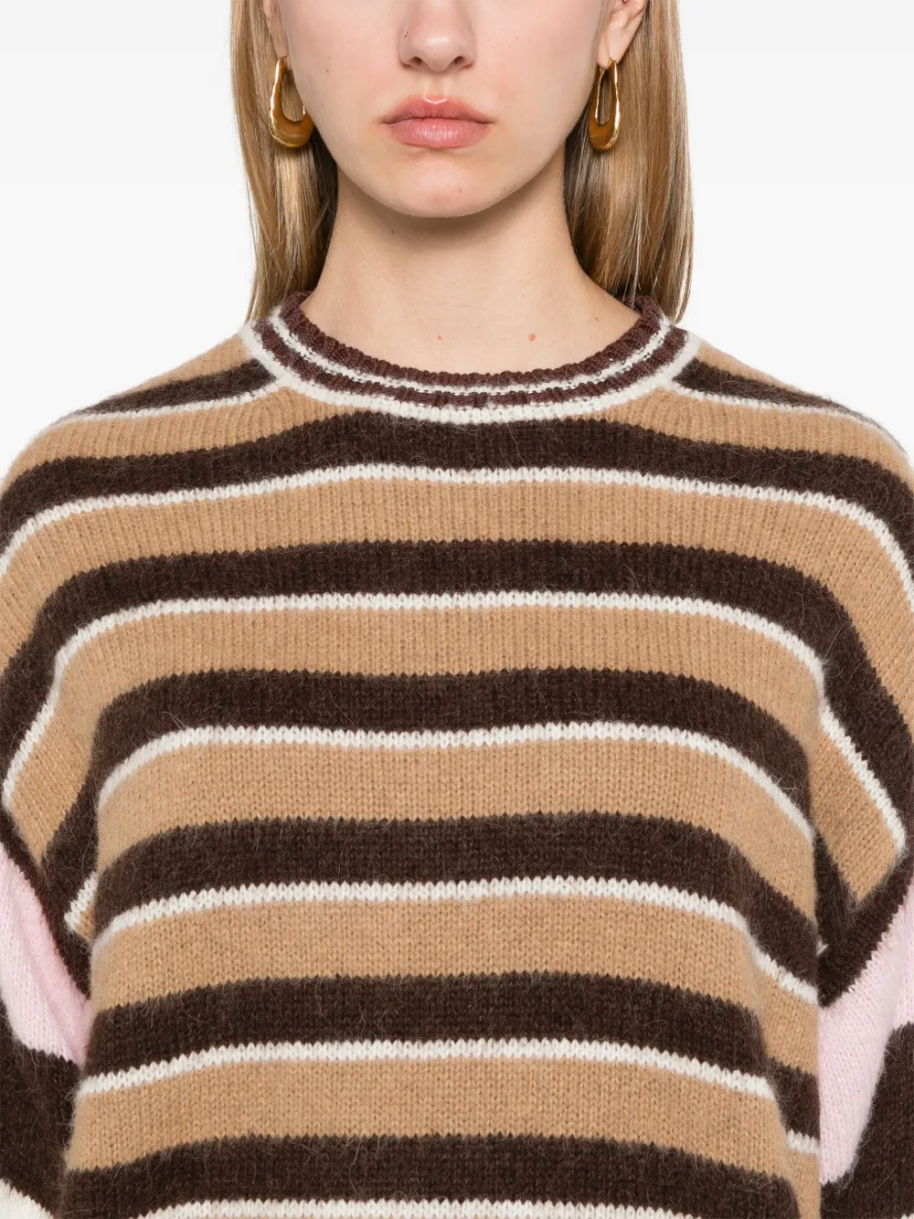 Stine Goya Sweater met ronde hals Bruin