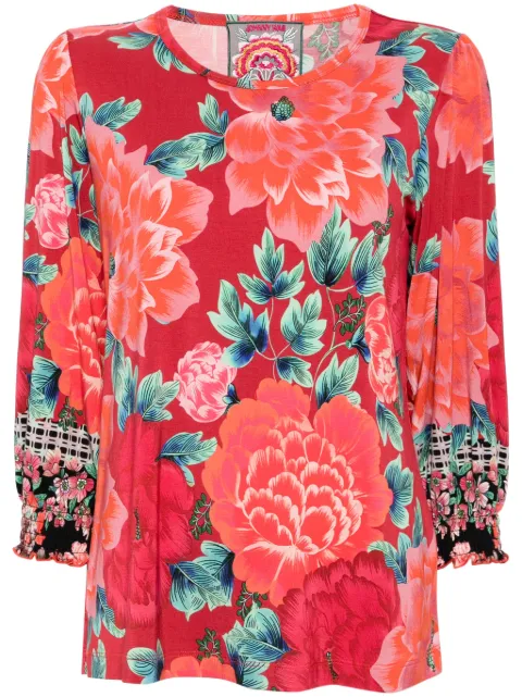 Johnny Was all-over floral print T-shirt
