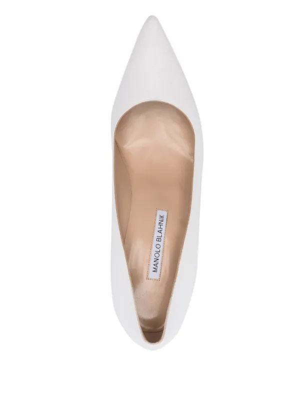 Manolo Blahnik 70mm BB Pumps | White | FARFETCH