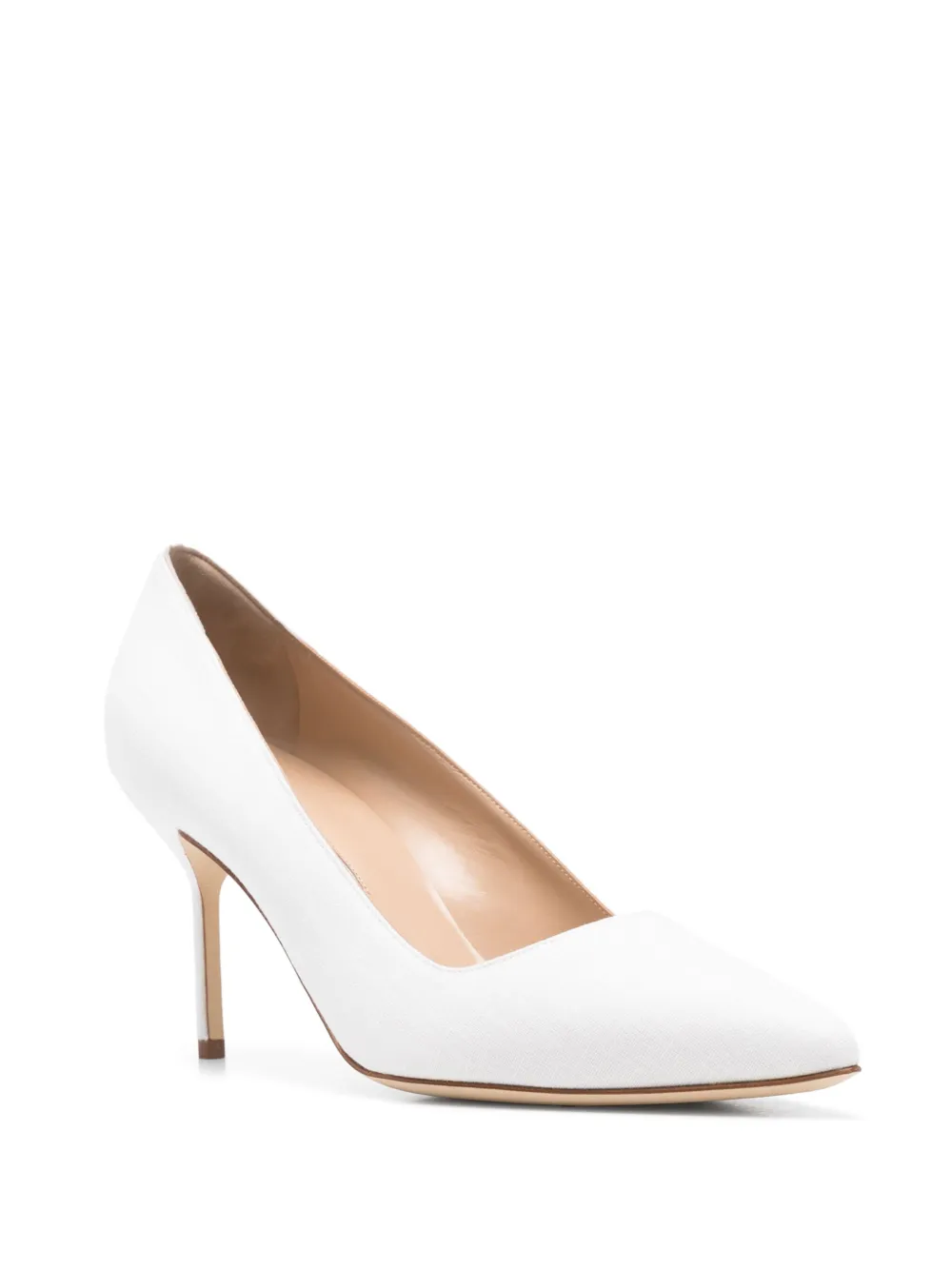 Manolo Blahnik 70mm BB pumps - Wit