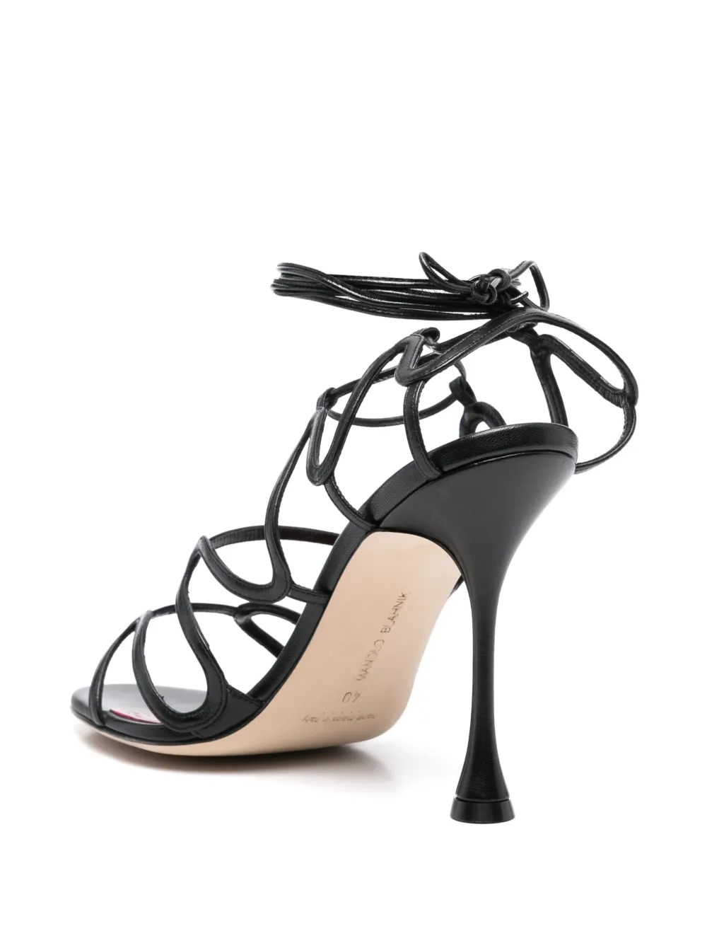 Manolo Blahnik 105mm Fawda sandals Black