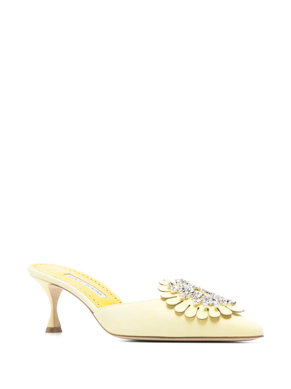 Manolo Blahnik 50mm Shogmu mules Yellow