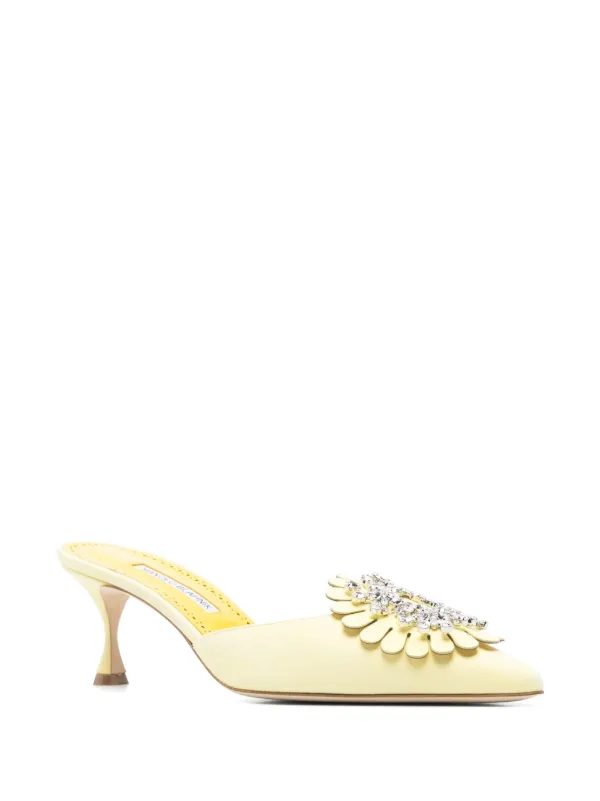 【MANOLO BLAHNIK 】大人気★Lumana 50mm サテンミュール MANOLO BLAHNIK 】☆ Lumana 50mm サテンミュール