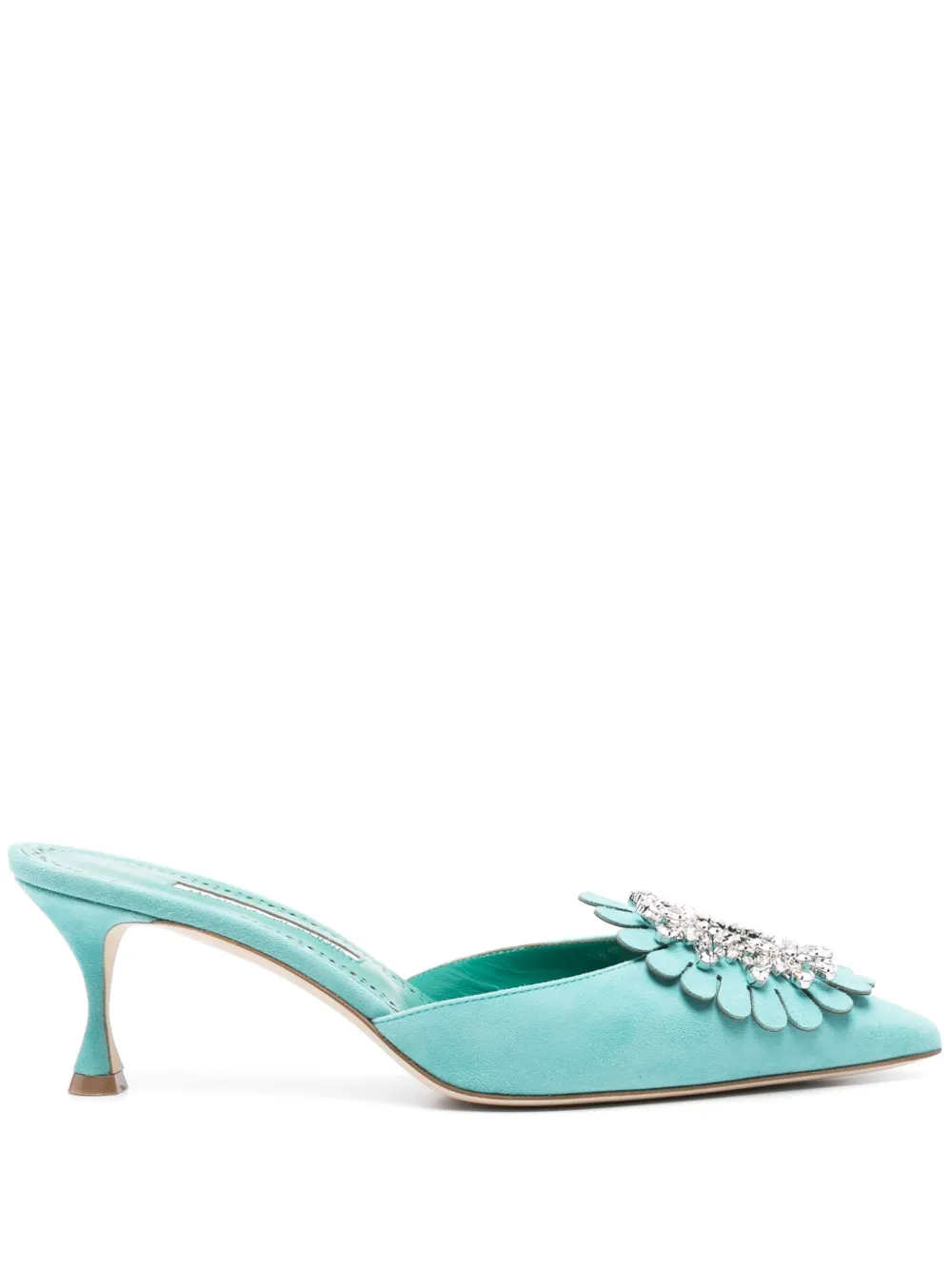 Manolo Blahnik 50mm Shogmu mules Blue