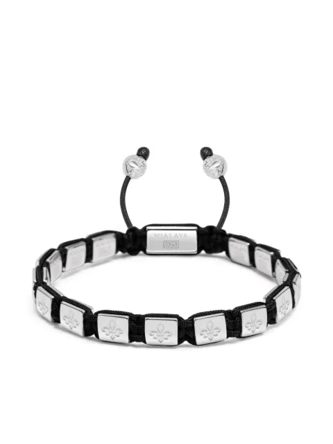 Nialaya Jewelry pulsera con cuentas grabadas