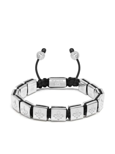 Nialaya Jewelry engraved beaded bracelet