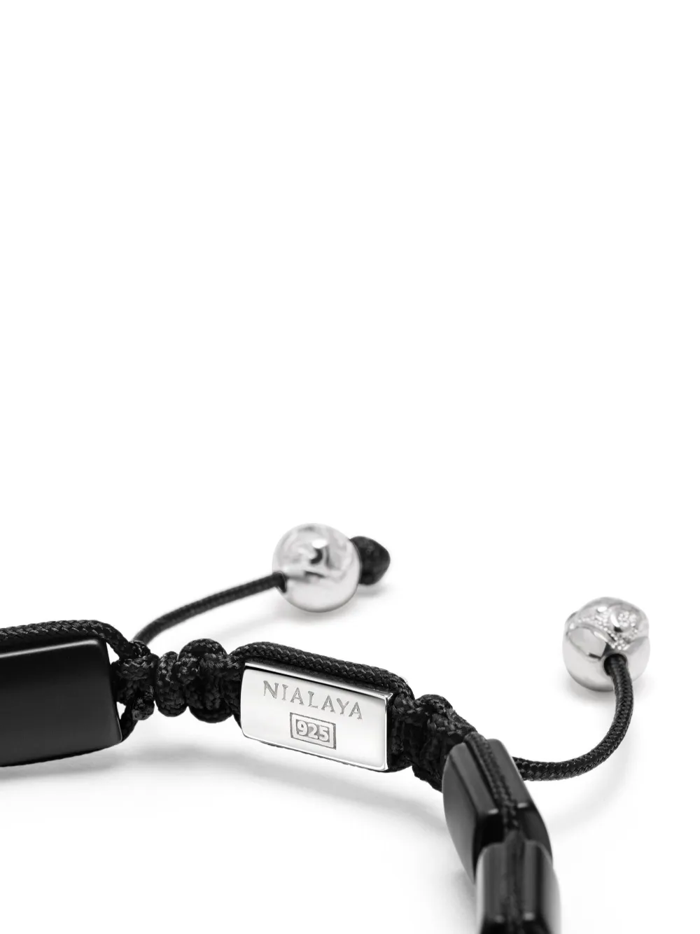 Nialaya Jewelry Flatbead Bracelet In Black