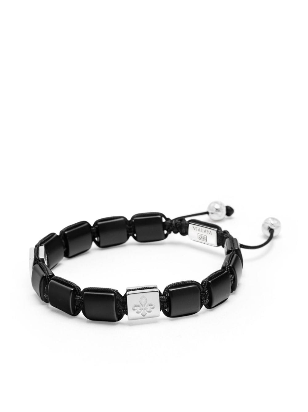 Nialaya Jewelry Flatbead bracelet - BLACK