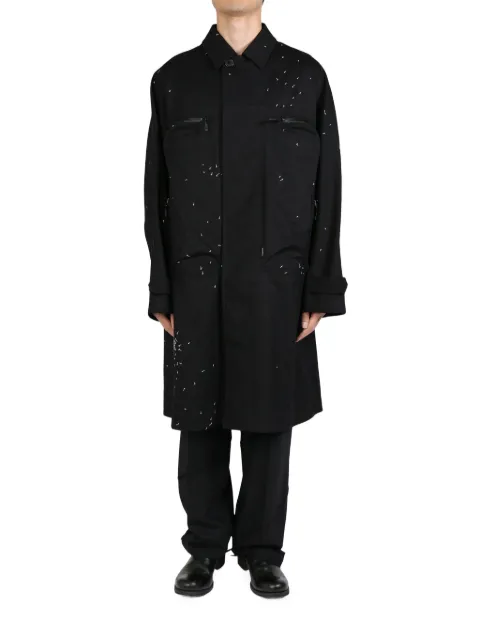 Undercover cross-print wool coat