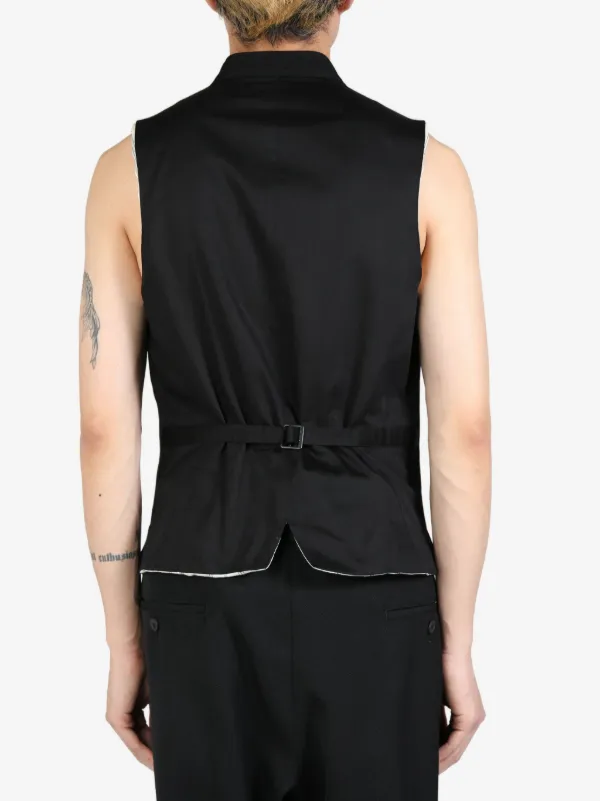トップス Yohji Yamamoto x ASPESI Nylon Vest Yohji Yamamoto stand-up Collar Vest | Black | FARFETCH