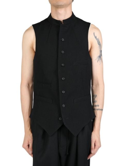 Yohji Yamamoto stand-up collar vest