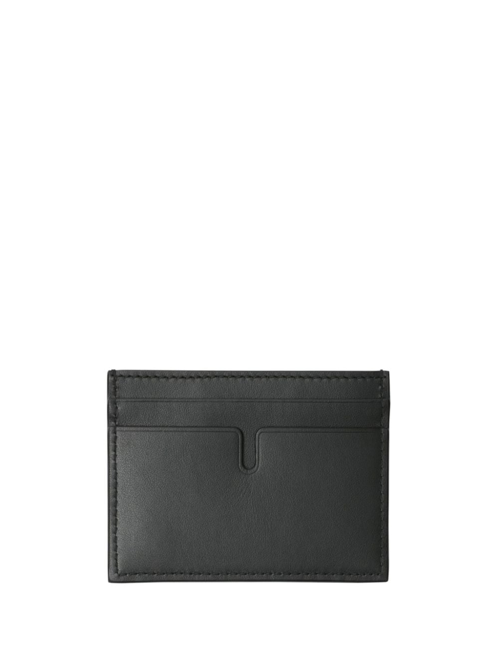 Shop Burberry B Shield Card Holder In Black