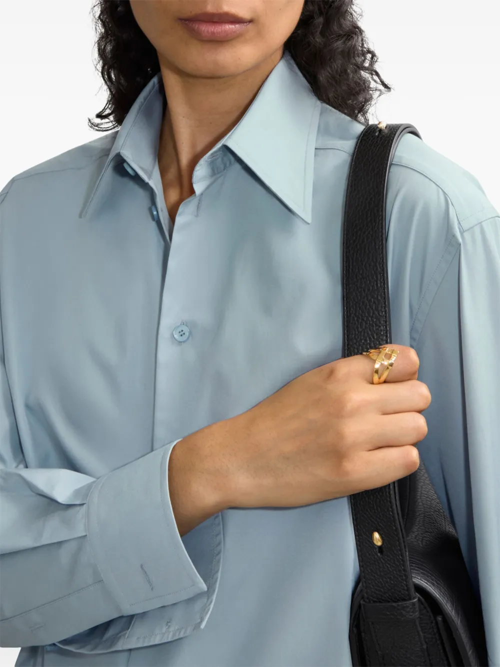  Burberry Check Point Ring - Gold 