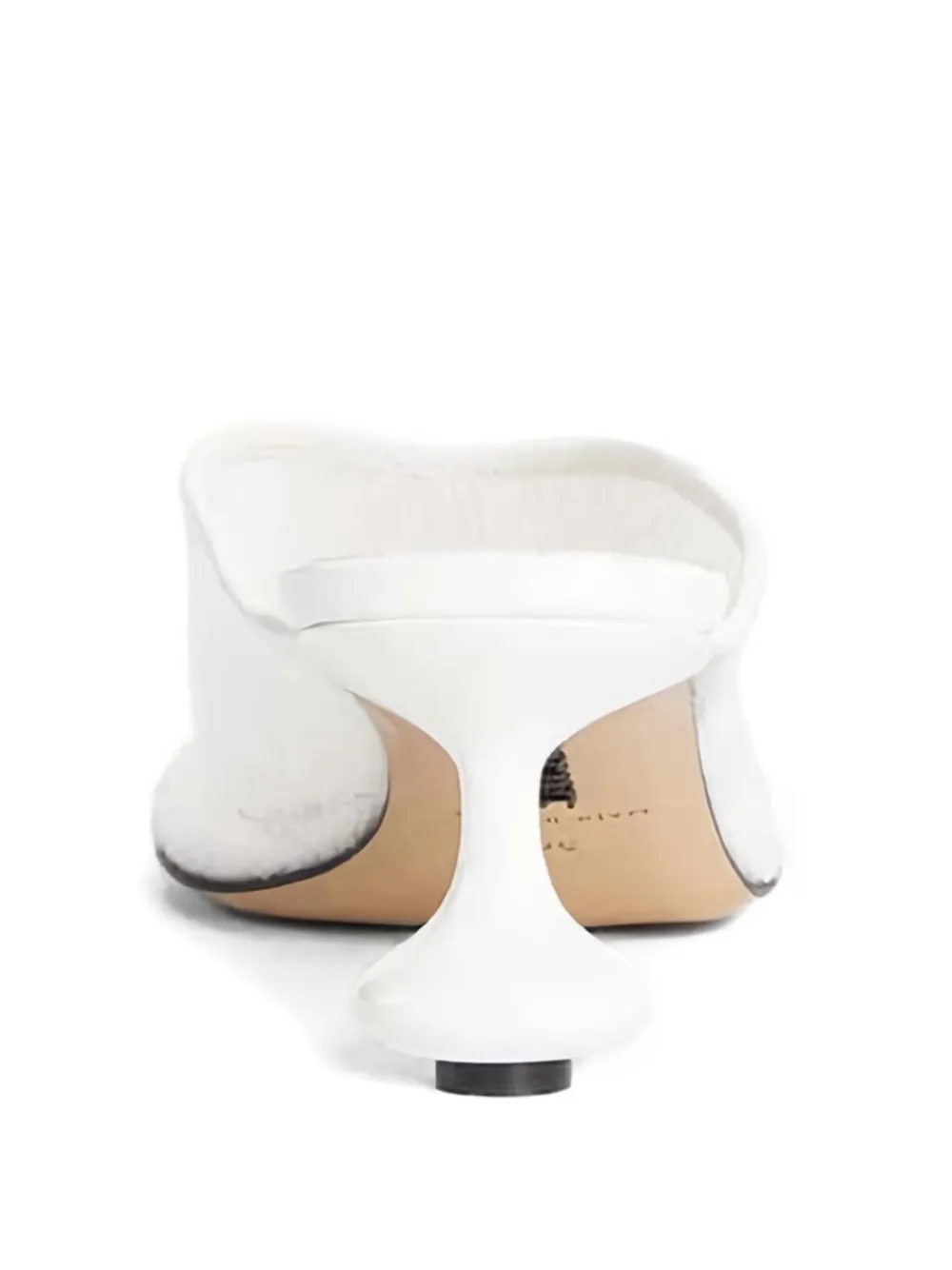 Loewe 450mm Sequin-embellished Sculpted-heel Mules In White