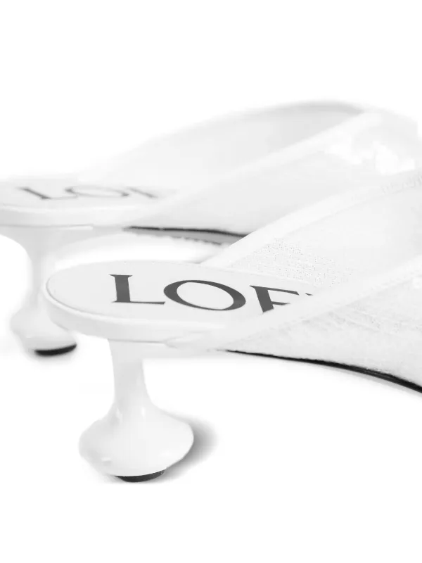 LOEWE 450mm sequin-embellished sculpted-heel Mules | White
