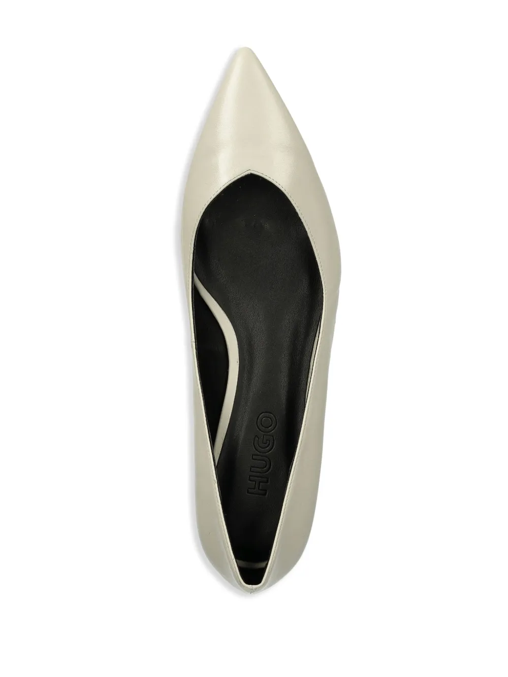 HUGO pointed-toe ballet flats Neutrals